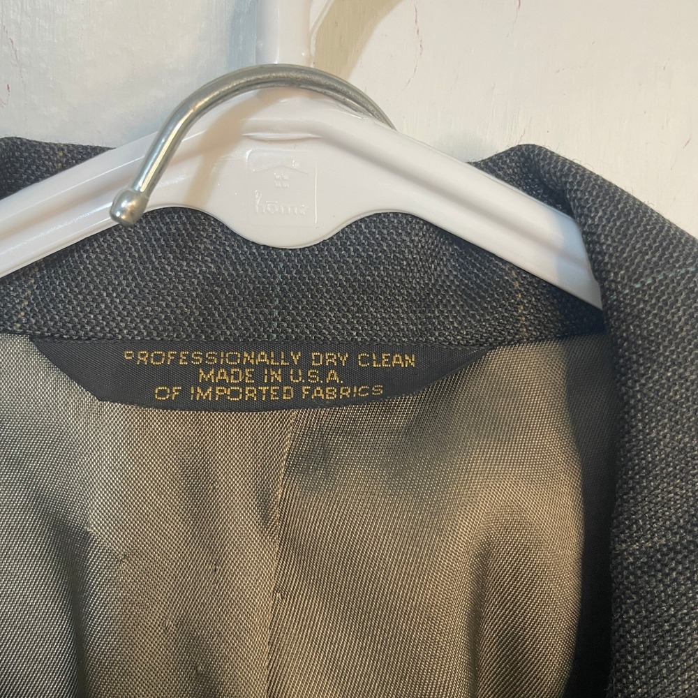 Warren Sewell Clothes Mens Charcoal Pinstripe Suit Jacket Pants Tailored READ - Picture 3 of 10